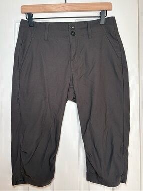 prAna Gray Hiking Capri Pants Size‎ 6 Outdoor Travel Stretch